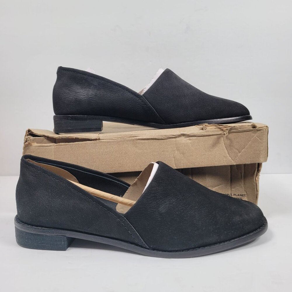 Clarks Women's Pure Easy Black Leather Slip-On Shoes US Size 8M NWB